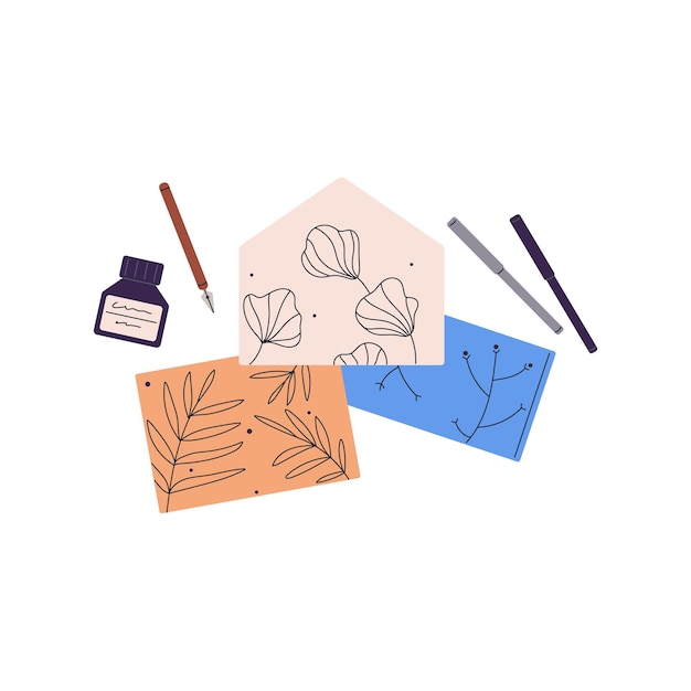 Почтовая карточка с вышивкой